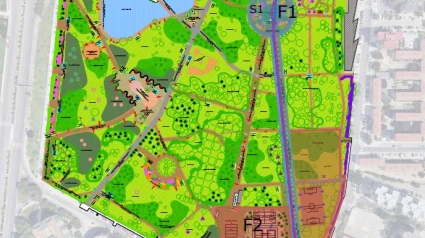 Plano de la reforma proyectada del Parque Tío Jorge