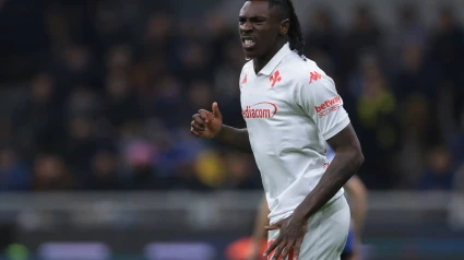 Moise Kean, durante el encuentro ante la Fiorentina