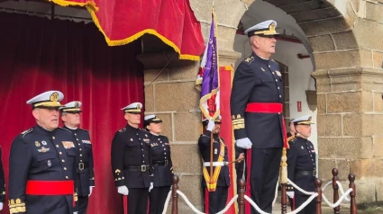 El comandante general de la Infantería de Marina, el general de división José Luis Souto Aguirre en el cuartes de Dolores este miércoles