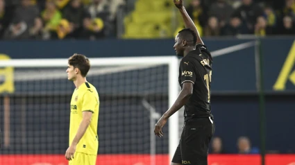 Imagen de la celebración de Sadiq en Villarreal