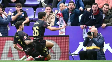 Gol de Isaac Romero durante el Valladolid-Sevilla