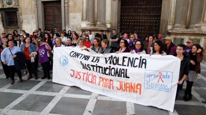 Concentración contra la violencia machista en apoyo a Juana Rivas