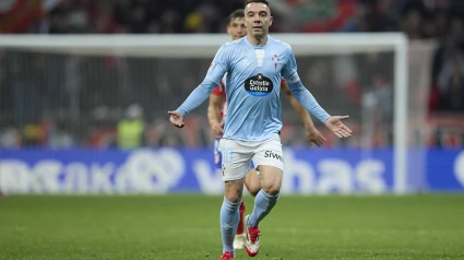 Iago Aspas, durante el Atlético-Celta