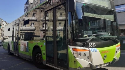 Un autobús de la concesionaria Vitrasa