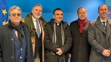 Obispo de Plasencia y Alcalde, Vicario y miembros de cofradías en Bruselas