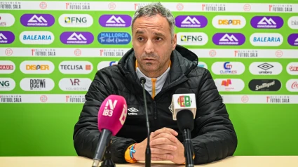 Antonio Vadillo, durante la rueda de prensa previa al partido ante Burela