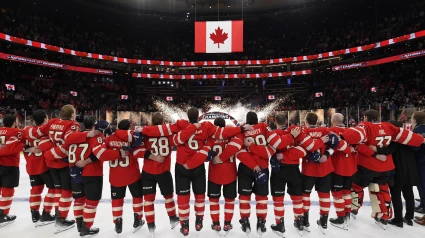 Los jugadores de Canadá ganaron en Estados Unidos el 4 Nations de Hockey Hielo.