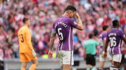 Javi Sánchez, durante el Athletic-Real Valladolid