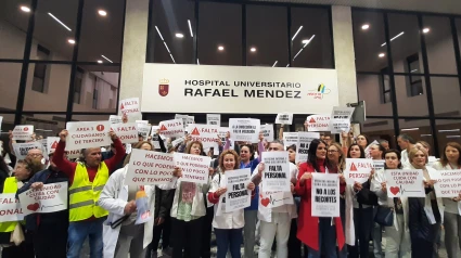 Protesta de trabajadores del hospital de Lorca