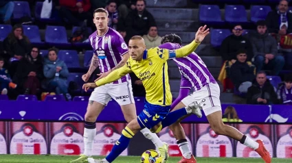 Sandro, durante el partido Valladolid-Las Palmas