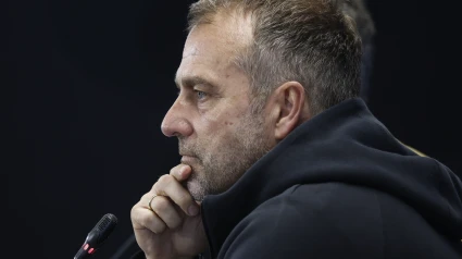 Hansi Flick, en la previa del partido ante la Real Sociedad.