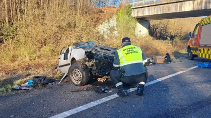 El accidente se produjo en el corredor que comunica Monforte con Lalín, a la altura del municipio lucense de O Saviñao