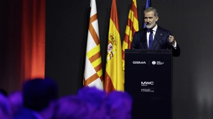 Felipe VI, en la cena de bienvenida del Mobile World Congress de Barcelona