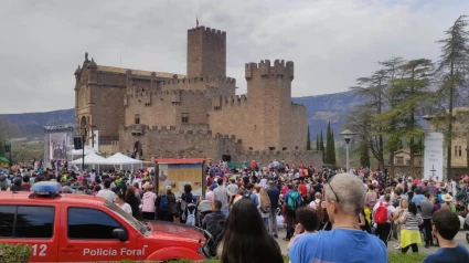 Explanada del Castillo de Javier durante las segundas Javieradas de 2024