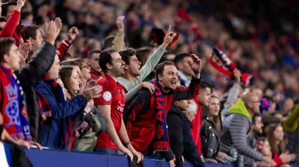 Afición de Osasuna en El Sadar