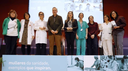 El conselleiro de Sanidade en el auditorio del CHUF en los actos del Día Internacional de la Mujer