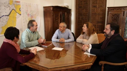 José Manuel del Barrio en una reunión con Guarido, alcalde de Zamora