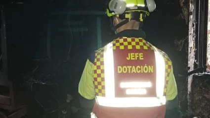 Uno de los bombeos de Narón en el lugar del incidente