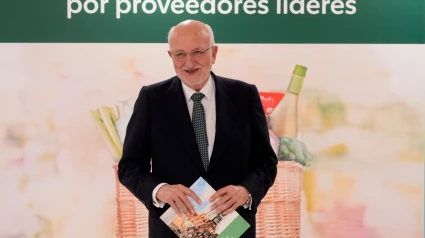 Juan Roig, presidente de Mercadona, tras la celebración de la Rueda de Prensa 2024