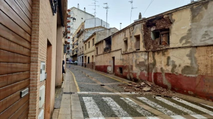 Derrumbe en un edificio de Calahorra