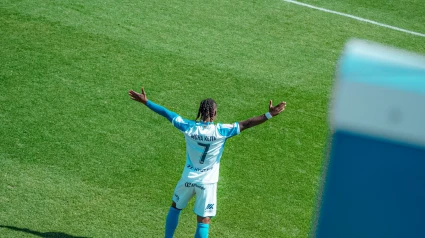 Moha Keita celebra su gol
