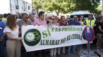 Protesta contra el cierre de la central nuclear de Almaraz