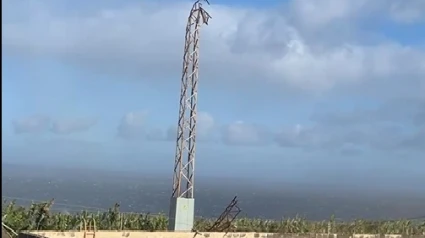 Torreta tronchada por el viento en Gran Canaria