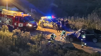 Vehículo accidentado en San Pedro del Pinatar