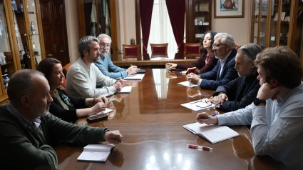 Reunión entre os dous socios de goberno do Concello de Lugo, do PsdeG e do BNG