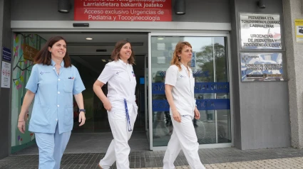 Personal sanitario que atiende a los menores el Hospital Donostia