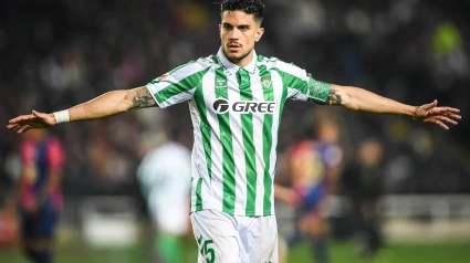 April 5, 2025, Barcelona, Spain, Spain: Marc BARTRA of Real Betis during the LaLiga match between FC Barcelona and Real Betis Balompie at Estadi Olimpic Lluis Companys on April 05, 2025 in Barcelona, Spain. (Credit Image: © Matthieu Mirville/ZUMA Press Wire)