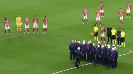 Homenaje a los mineros en El Molinón
