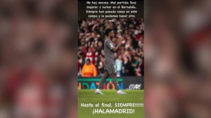 El mensaje de Vinicius en sus redes sociales