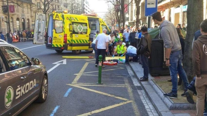 Accidente de Sergio Pardilla en la Vuelta al País Vasco en abril de 2015