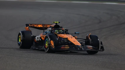 Lando Norris durante los entrenamientos libres del GP de Baréin