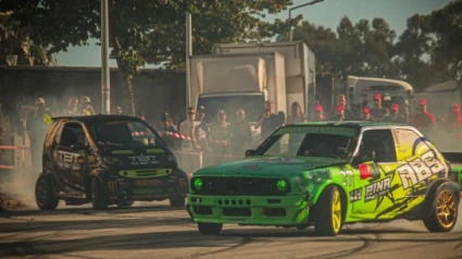 Jaque Stunt y Nelson Piña en acción