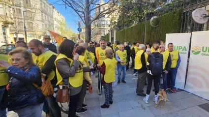 Concentración convocada por UPA Granada ante la Subdelegación del Gobierno