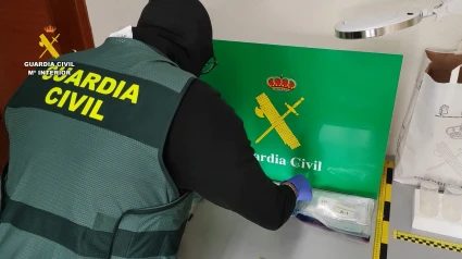 La Guardia Civil durante la operación en Benavente