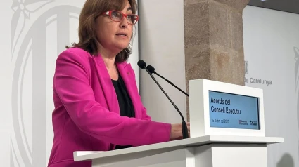 Silvia Paneque, en su comparecencia después de la reunión semanal del Govern de la Generalitat