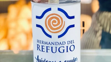 Hucha utilizada en las mesas petitorias de El Refugio en su cuestación.