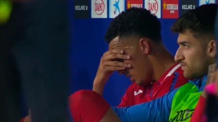 El delantero del Getafe duró 35 minutos en el partido.