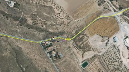 Zona del accidente en Fuente Álamo