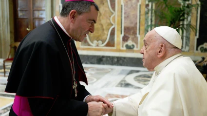 Visita del obispo de Palencia al Papa Francisco
