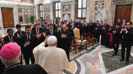 El Papa Francisco recibió el pasado año a los seminaristas de Osma Soria