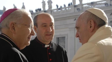Jesús Fernández ante el Santo Padre en el Vaticano