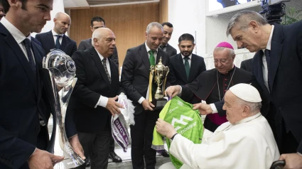 El encuentro en 2024 del Palma Futsal con el Papa Francisco