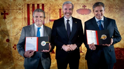 Entrega de medallas en el Dia de Aragón en Huesca