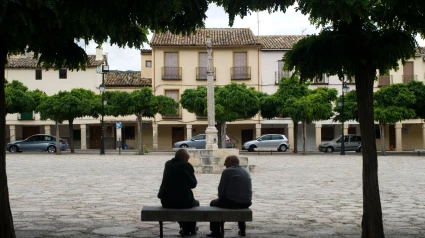 Personas mayores en Pastrana. La Alcarria, Guadalajara