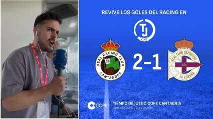 Escucha los goles del Racing en el Tiempo de Juego de COPE Más Cantabria