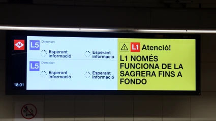 Panel de anuncio del metro